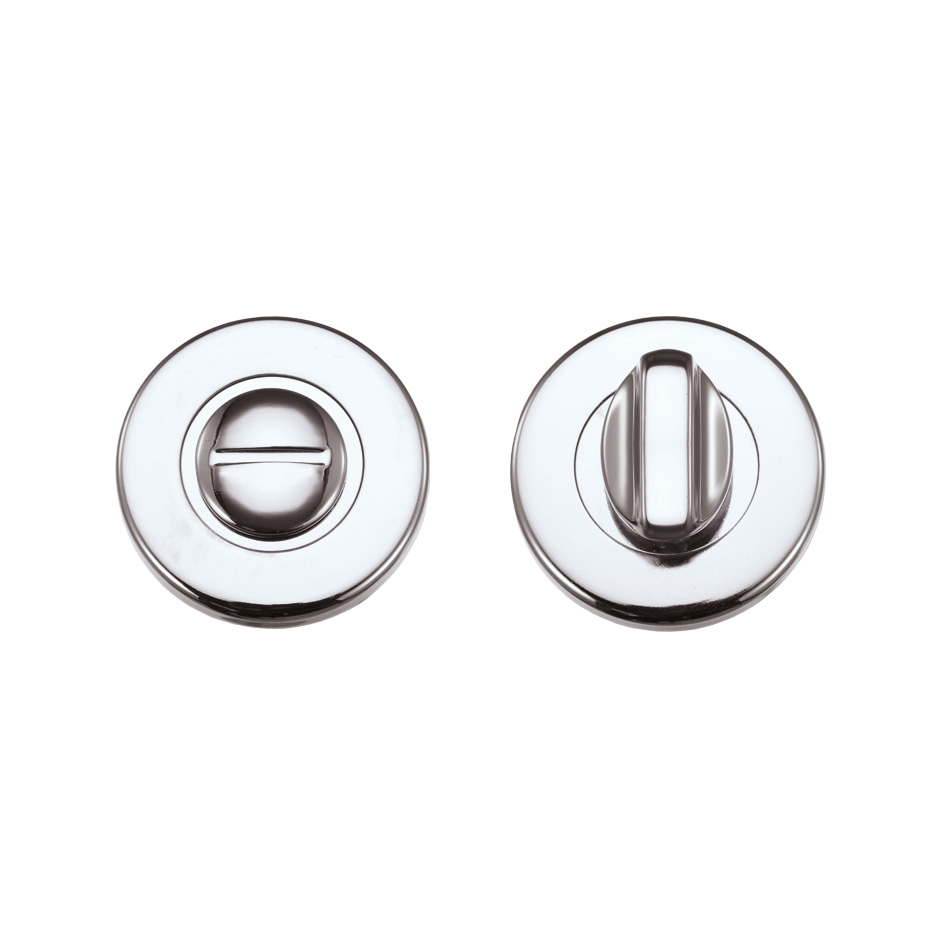 Zoo Hardware ZCZ004CP Turn and Release complete with escutcheons and 5mm spindle 52mm dia Polished Chrome