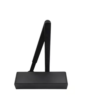 Zoo hardware Overhead Door Closer, Power Adjustable Size 2-4 + Matching  Armset/Fig 6 Bracket and Semi Radius Cover, Black  ZDC0024A-BLK