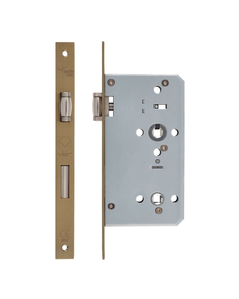 Zoo Hardware ZDL7260LL-PVDSB DIN lift To Lock - 72mm c/c 1 Pc Forend Square PVD Satin Brass