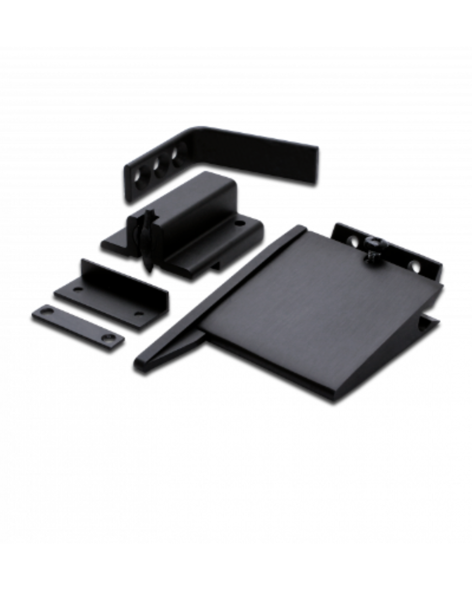 Zoo hardware Size 3-6 Double Rebated Door Selector - Complete With 102mm Arm, Standard Rebate Catch, Black   ZDS0036-BLK