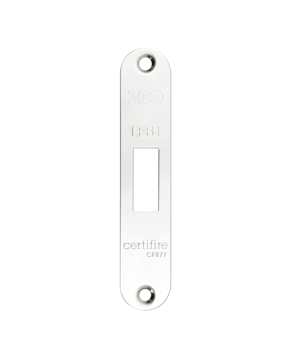 Zoo hardware Radius Forend, Strike and Escutcheon Pack For ZFB01 Fire Brigade Lock Polished Stainless ZFBAP01-R-PSS