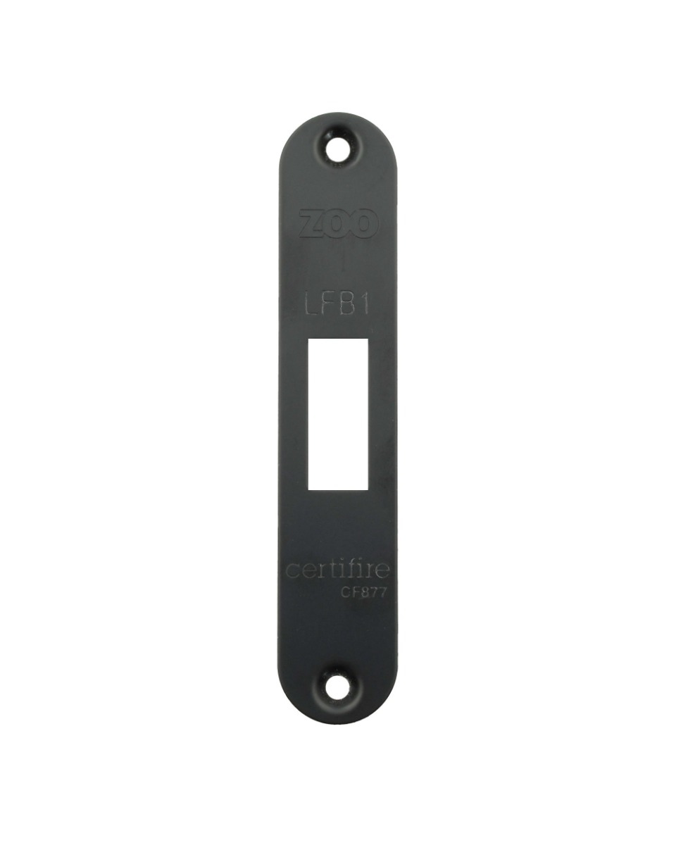 Zoo hardware Radius Forend, Strike and Escutcheon Pack For ZFB01 Fire Brigade Lock PVD Black ZFBAP01-R-PVDBLK