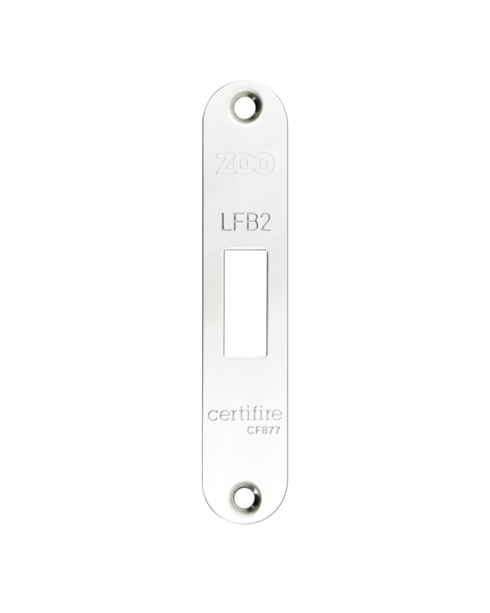 Zoo hardware Radius Forend, Strike and Escutcheon Pack For ZFB02 Fire Brigade Lock Polished Stainless ZFBAP02-R-PSS