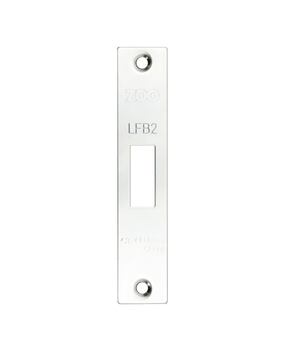 Zoo hardware Square Forend, Strike and Escutcheon Pack For ZFB02 Fire Brigade Lock Polished Stainless ZFBAP02-S-PSS