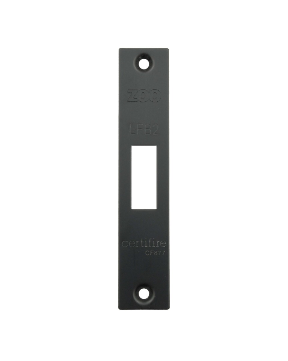 Zoo hardware Square Forend, Strike and Escutcheon Pack For ZFB02 Fire Brigade Lock PVD Black ZFBAP02-S-PVDBLK