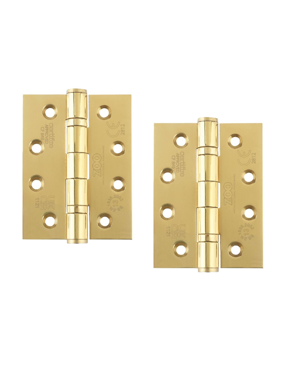 Zoo Hardware ZHSS243PVD Grade 13 Ball Bearing Hinge Stainless Steel - Grade 201 - 102 x 76 x 3mm Pvd