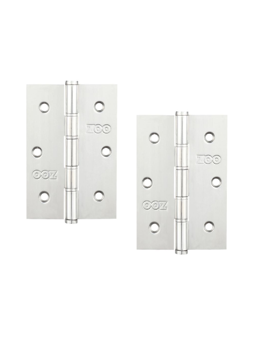 Zoo Hardware ZHSS352P Stainless Steel Slim Knuckle Door Hinge 76 x 52 x 1.5mm Polished Stainless