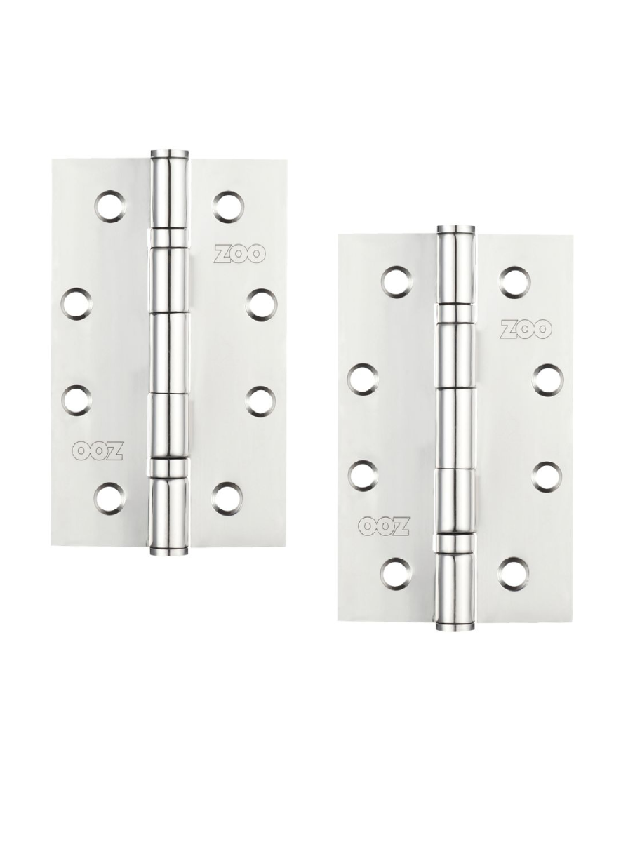 Zoo Hardware ZHSS63P Slim Knuckle Bearing Hinge Stainless Steel - Grade 201 - 102 x 63 x 2.5mm Polished Stainless