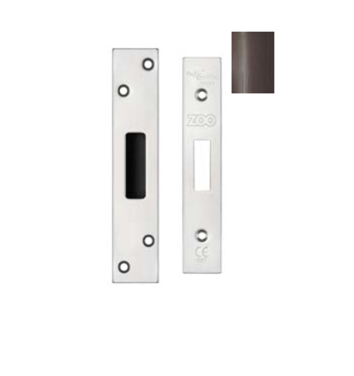 Zoo Hardware ZLAP11-ETB Spare Sq. Acc Pk for UK Deadlock - Contains Forend, Strike & Screws - PVD Etna Bronze