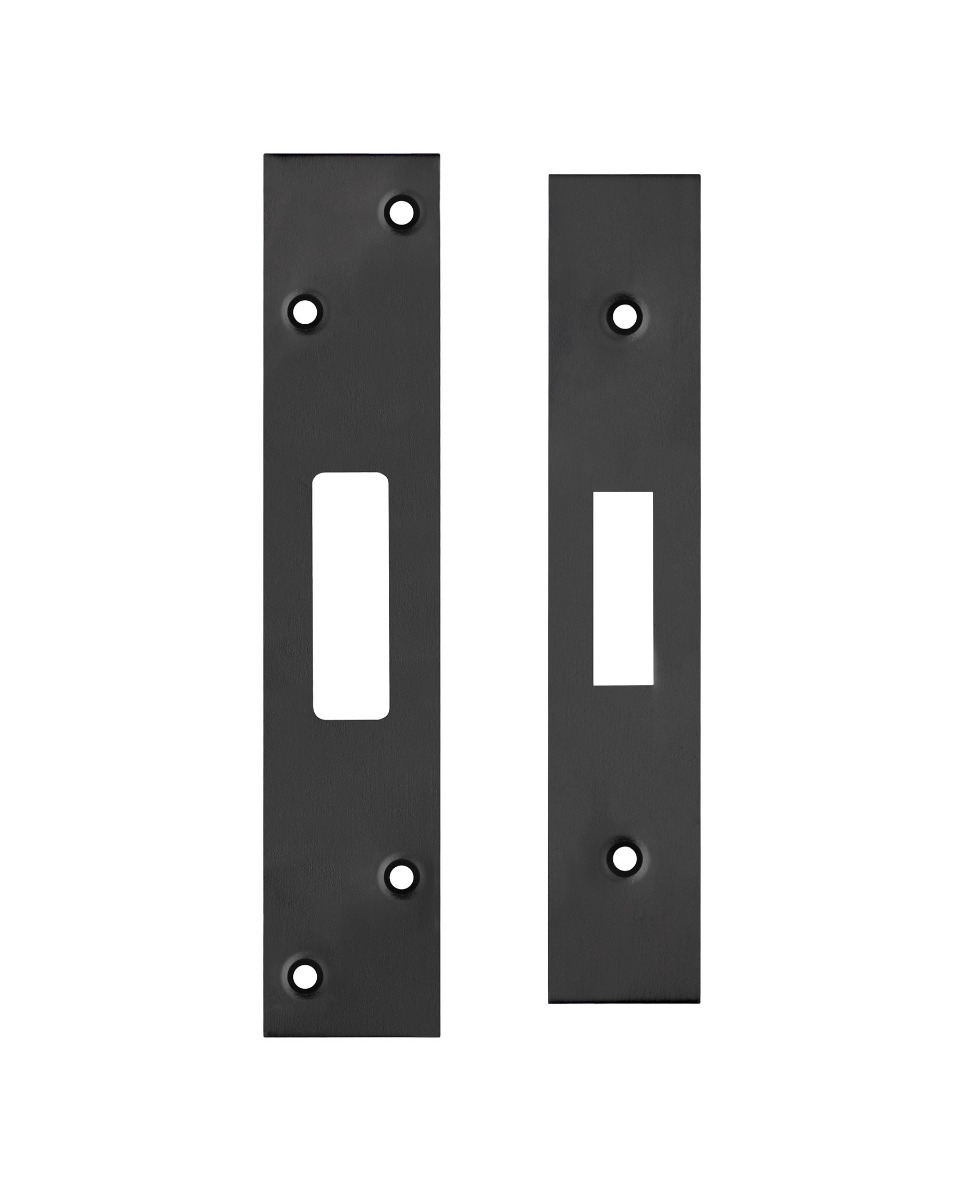 Zoo Hardware ZLAP11BPCB Spare Acc Pk for UK Dead Locks - *BLANK* - contains Forend, Strike and Fixing Screws Powder Coat Black