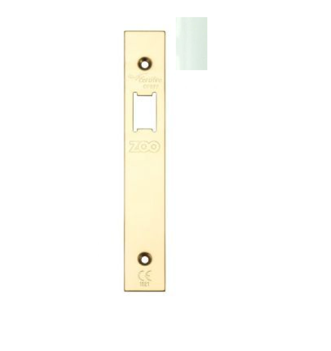 Zoo Hardware ZLAP12-PCW Spare Sq.Acc Pk for UK Upright Latch - Contains Forend, Strike & Screws - Powder Coated White