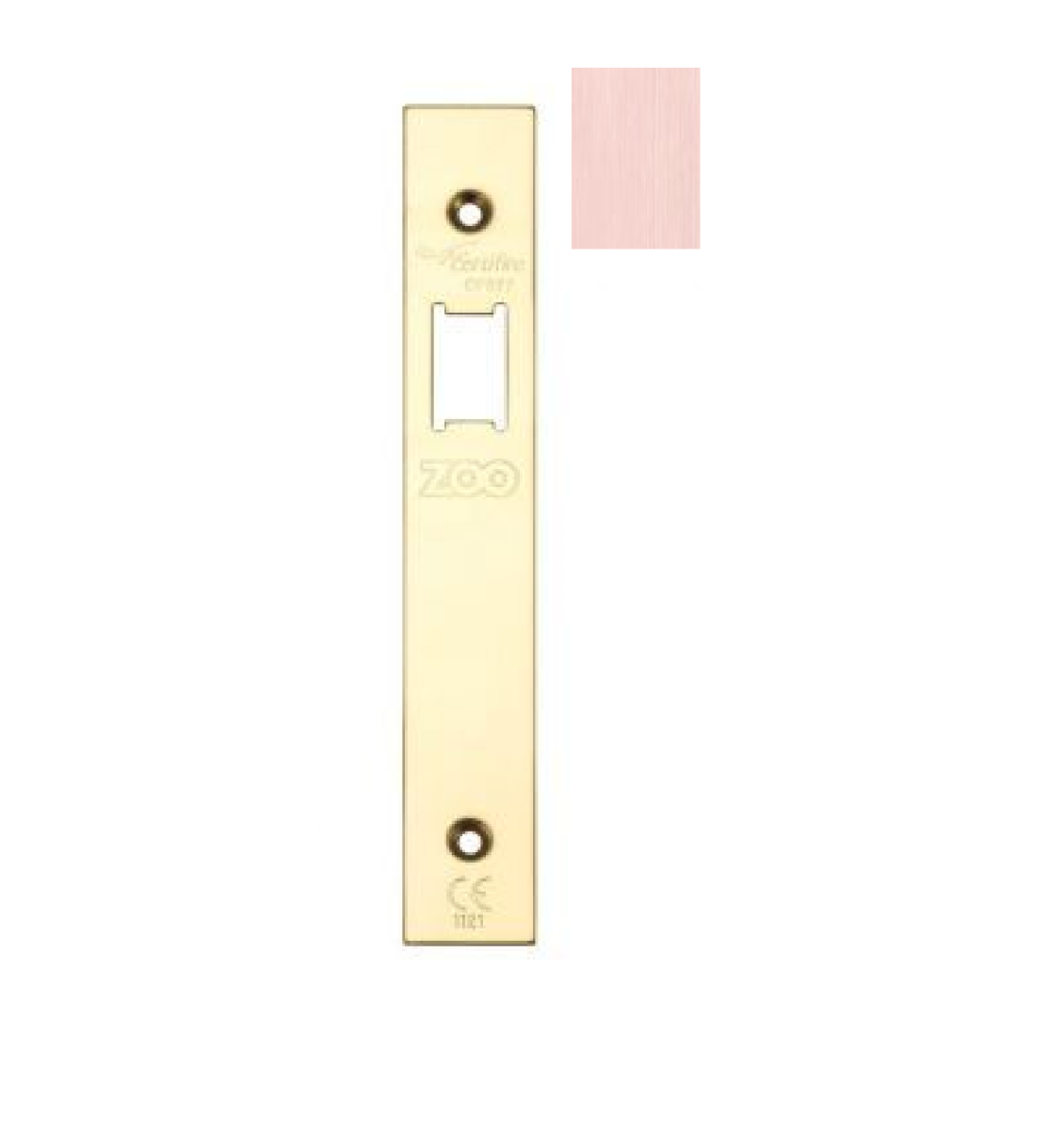 Zoo Hardware ZLAP12-TRG Spare Sq. Acc Pk for UK Upright Latch - Contains Forend, Strike & Screws - Tuscan Rose Gold