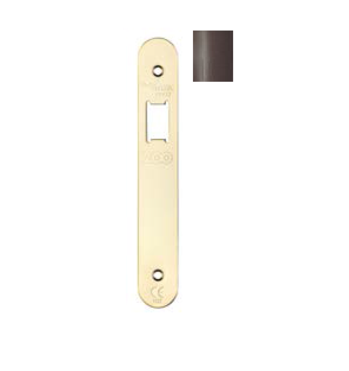 Zoo Hardware ZLAP12R-ETB Spare Radius Acc Pk for UK Upright Latch - Contains Forend, Strike & Screws - PVD Etna Bronze