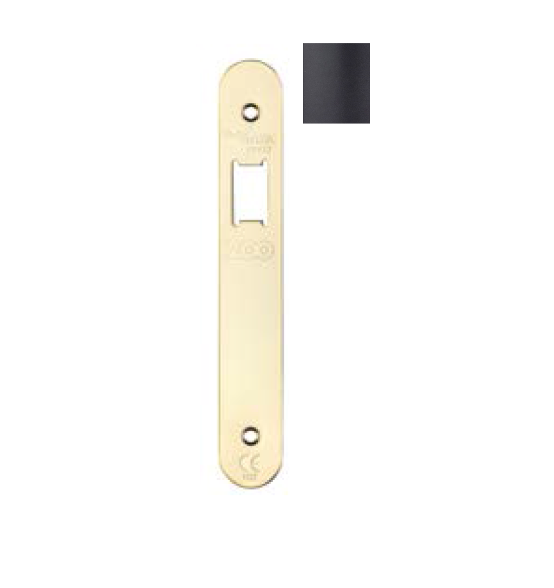 Zoo Hardware ZLAP12R-PCB Spare Radius Acc Pk for UK Upright Latch - Contains Forend, Strike & Screws - Powder Coated Black