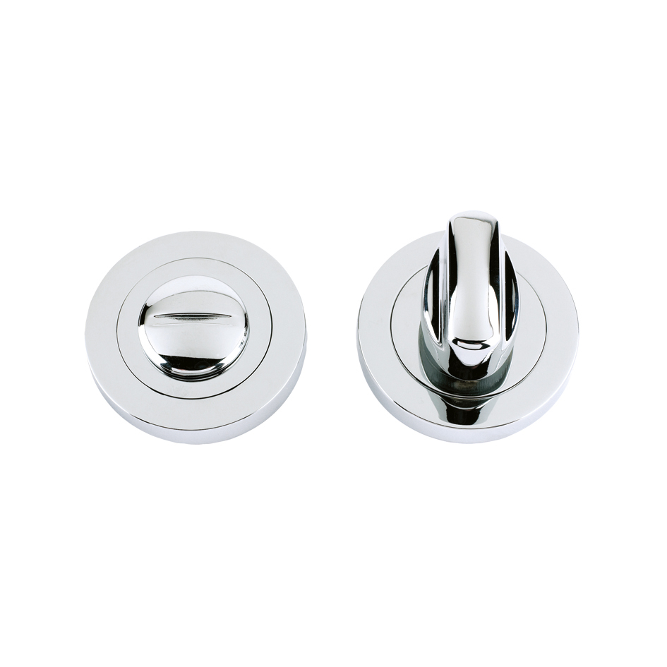 Zoo Hardware ZPZ004CP Turn and Release complete with Escutcheons and 5mm spindle 50mm dia Polished Chrome