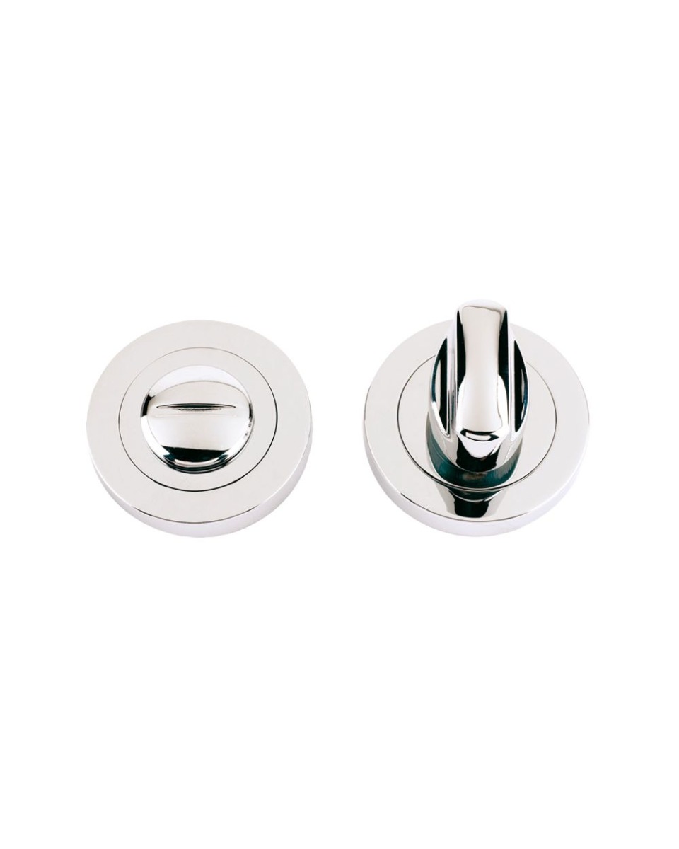 ZOO HARDWARE ZPZ004PN Turn and Release complete with Escutcheons and 5mm spindle 50mm dia Polished Nickel