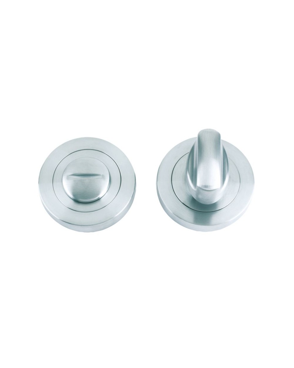 ZOO HARDWARE ZPZ004SN Turn and Release complete with Escutcheons and 5mm spindle 50mm dia Satin Nickel
