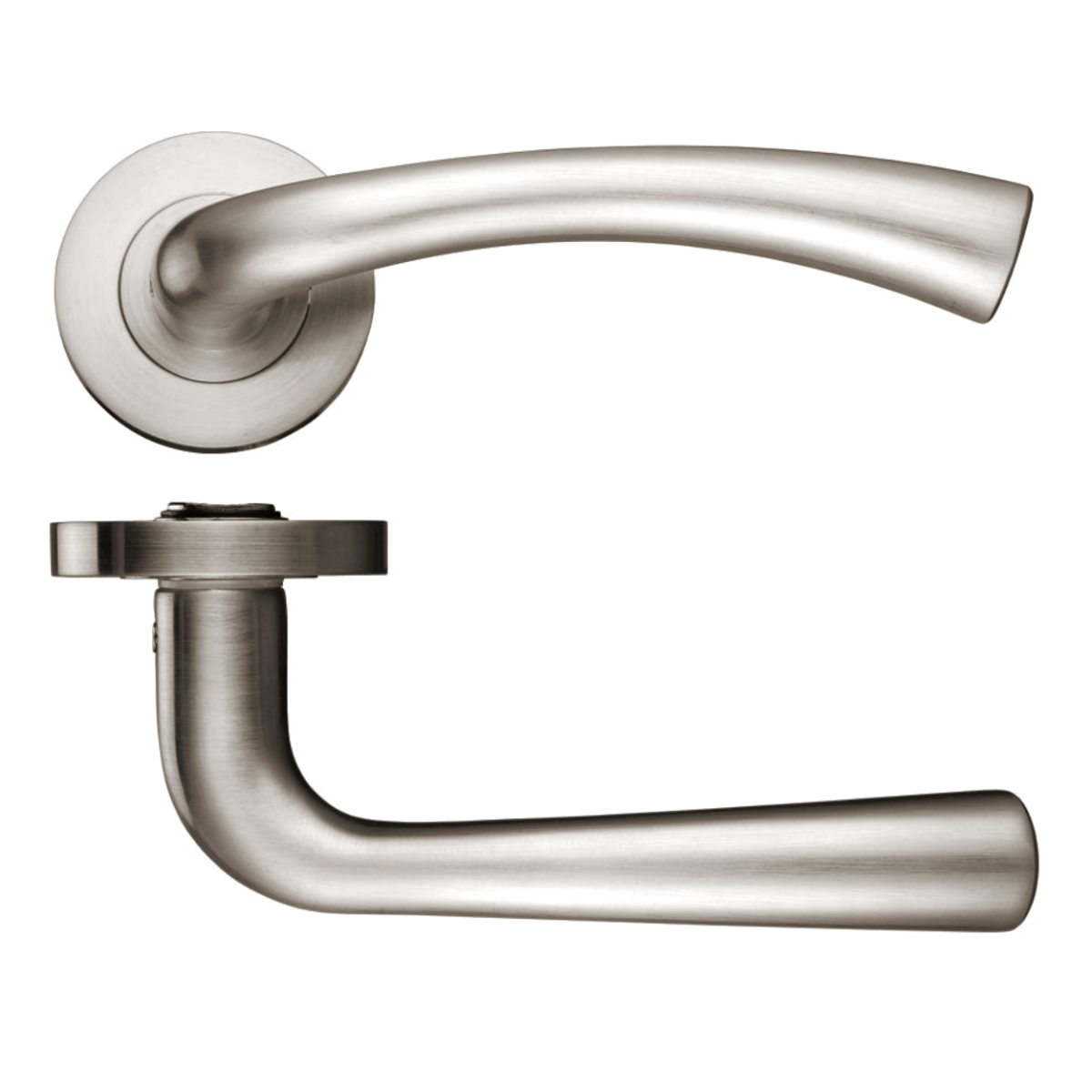 Zoo Hardware ZPZ020SN Florence Lever - Screw On Rose 130mm x 65mm Satin Nickel