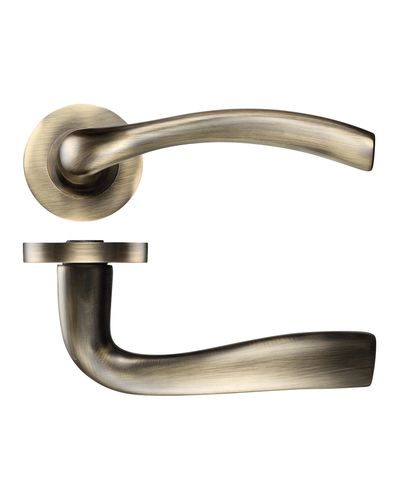 Zoo Hardware ZPZ050FB Siena Lever Door Handle - Screw On Rose Florentine Bronze