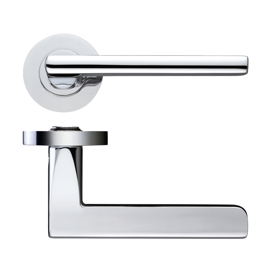 Zoo Hardware ZPZ070CP Venice Lever Door Handle - Screw On Rose Polished Chrome
