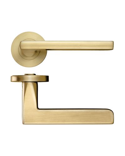 Zoo Hardware ZPZ070-FSB Venice Door Handle - Screw On Rose Pvd Satin Brass