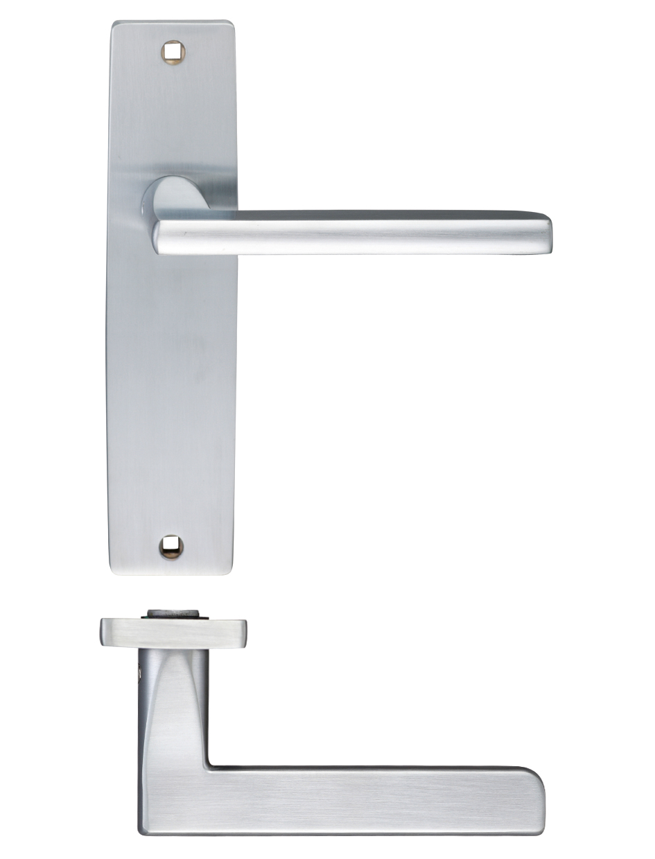 Zoo Hardware ZPZ072SC Venice Lever Latch On Backplate - 180x43mm Satin Chrome