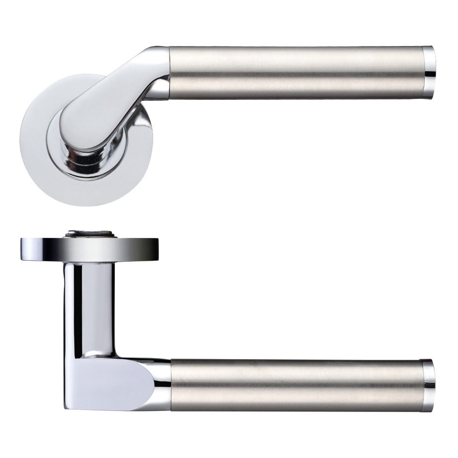 Zoo Hardware ZPZ120CPSS Venus Lever Door Handle on round rose Satin Stainless