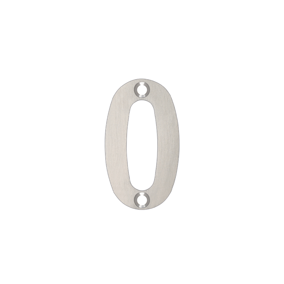 Zoo Hardware ZSN00SS Numerals - No 0 - 50mm Satin Stainless