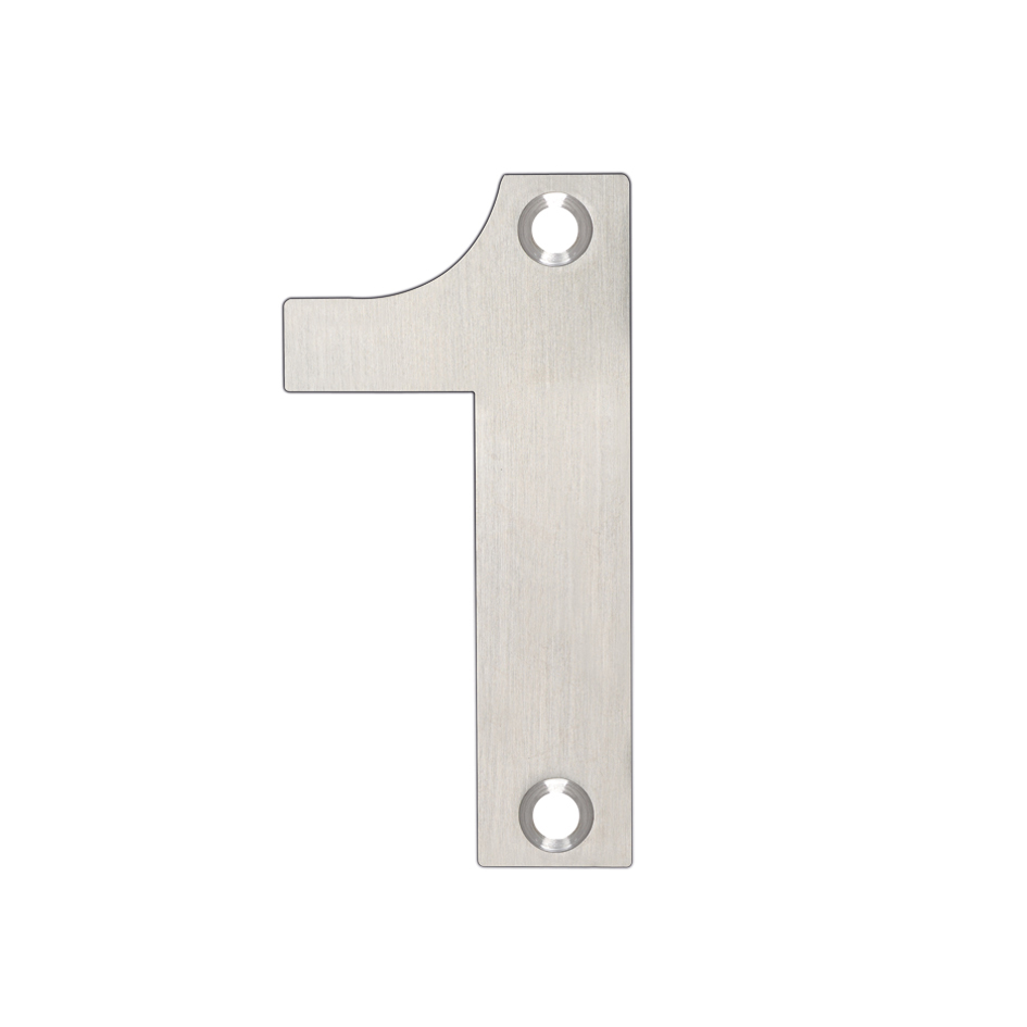 Zoo Hardware ZSN01ASS Door Numeral - No 1 - 75mm Satin Stainless