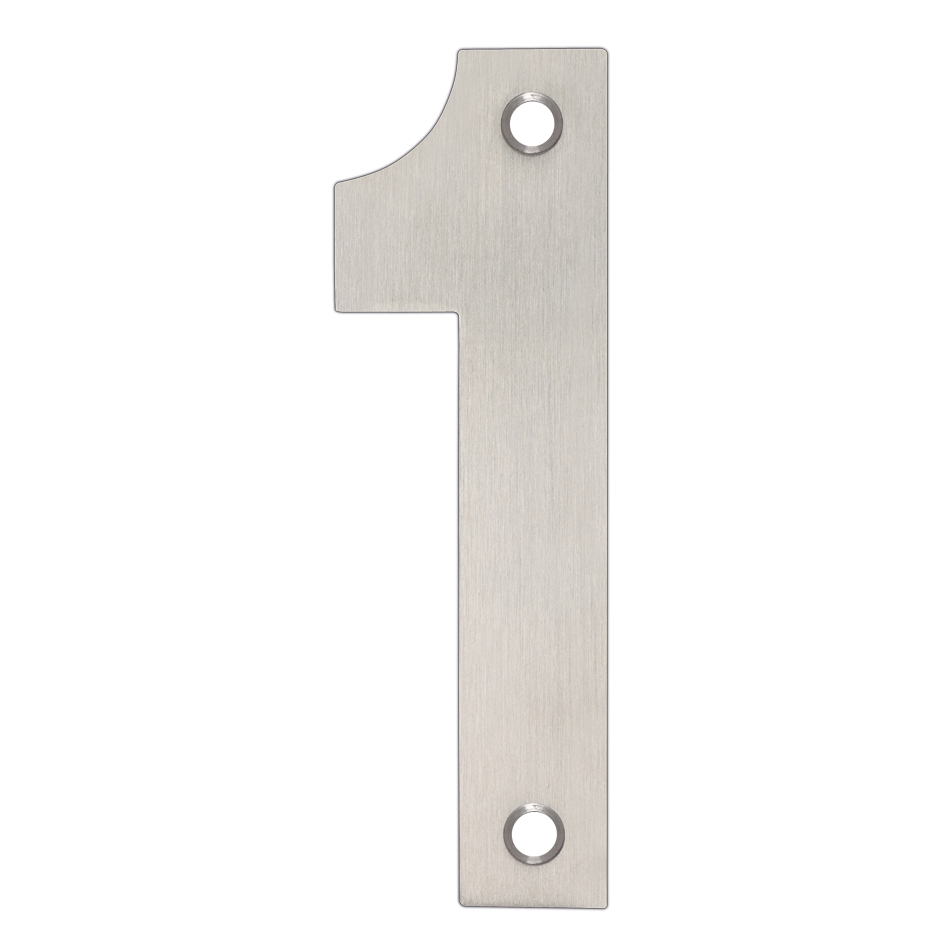 Zoo Hardware ZSN01BSS Numerals - No 1 - 102mm Satin Stainless
