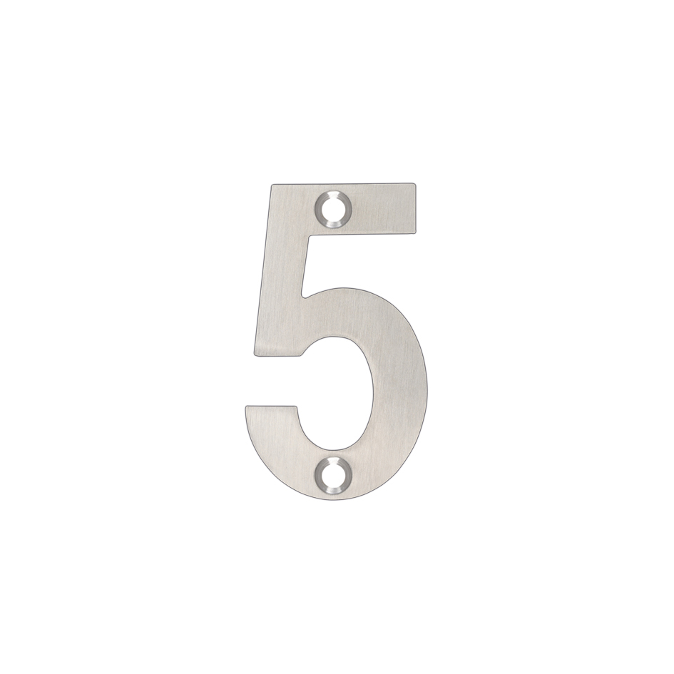 Zoo Hardware ZSN05SS Numerals - No 5 - 50mm Satin Stainless