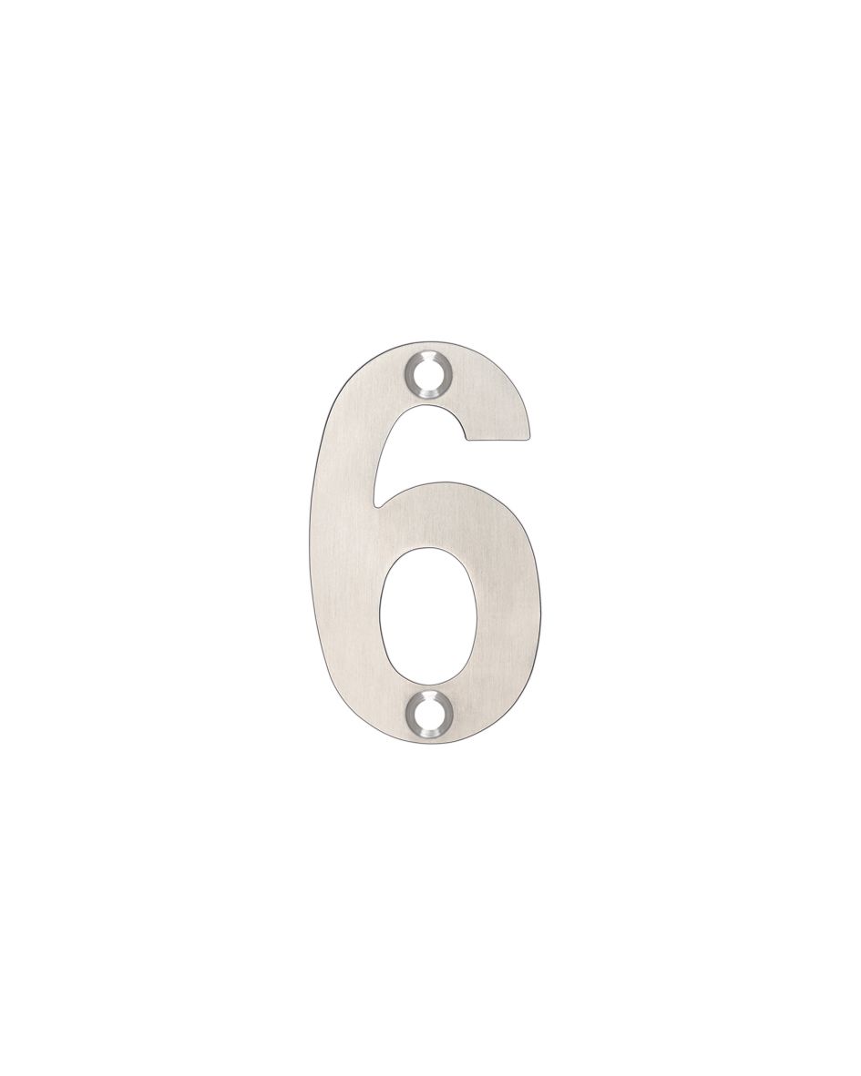 Zoo Hardware ZSN06SS Numerals - No 6 & 9 - 50mm Satin Stainless