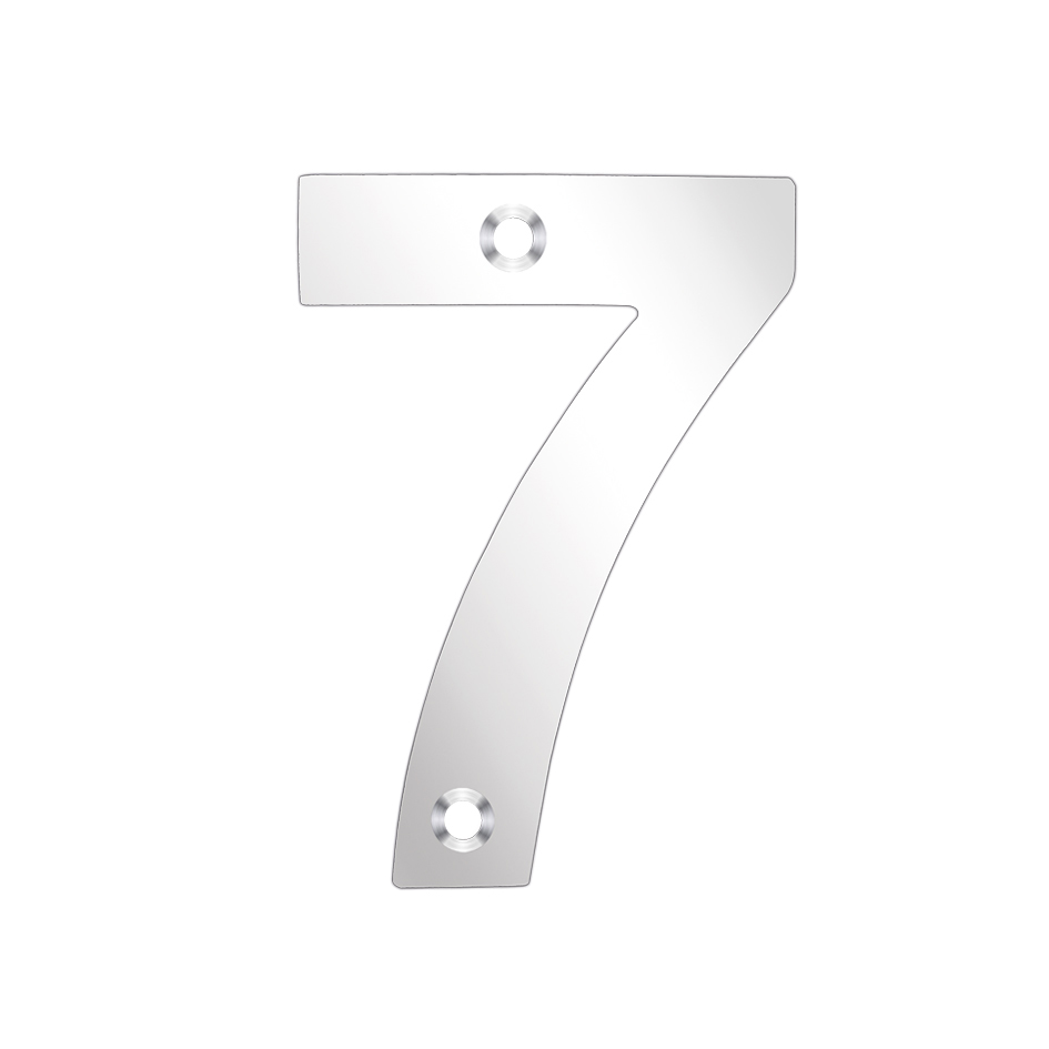 Zoo Hardware ZSN07APS Door Numeral - No 7 - 75mm Polished Stainless