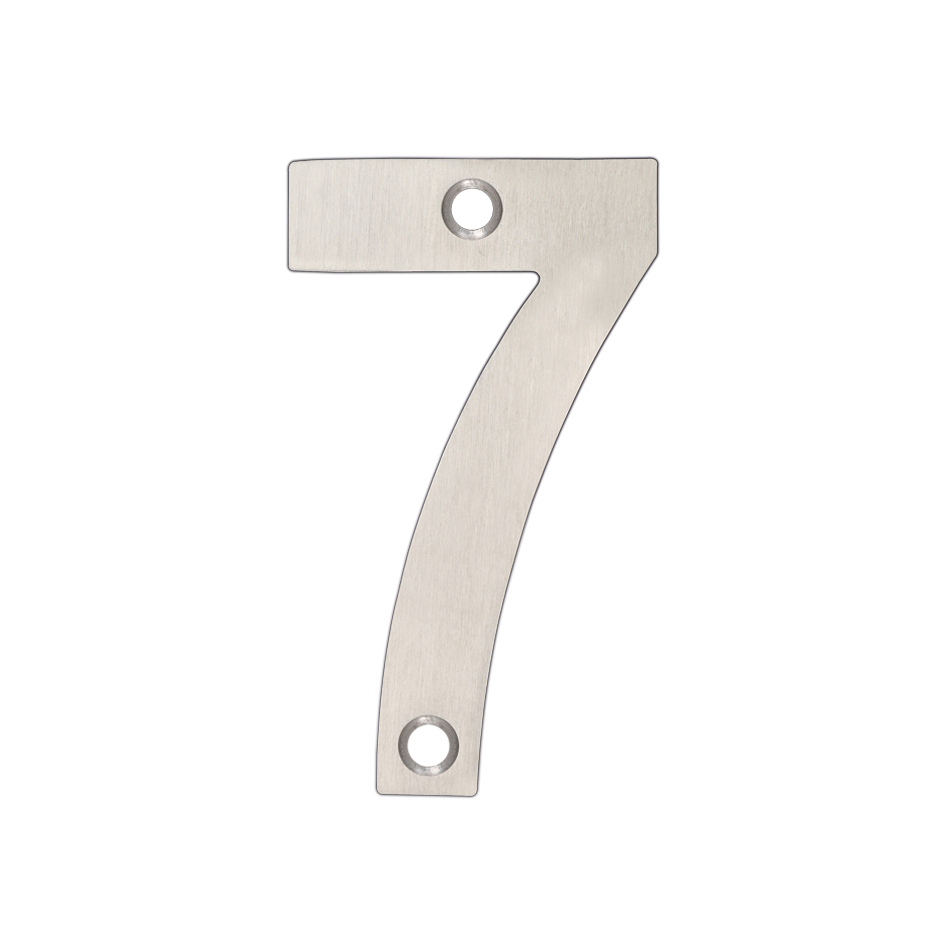 Zoo Hardware ZSN07ASS Door Numeral - No 7 - 75mm Satin Stainless
