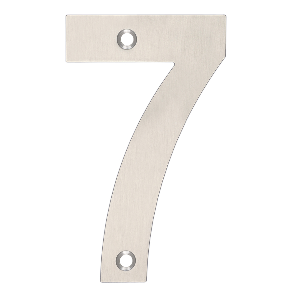 Zoo Hardware ZSN07BSS Door Numeral - No 7 - 102mm Satin Stainless