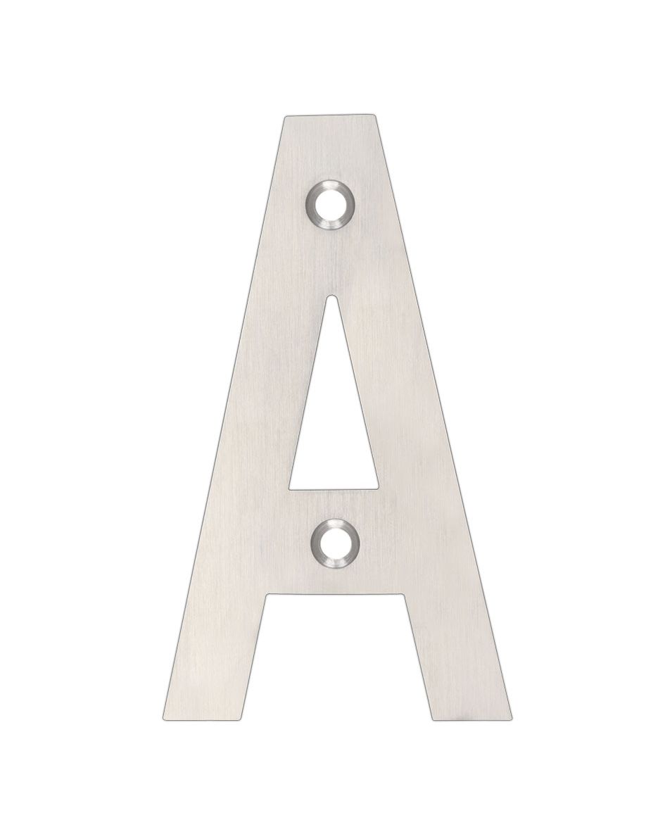 Zoo Hardware ZSNASS Door Letter - A - 102mm Satin Stainless