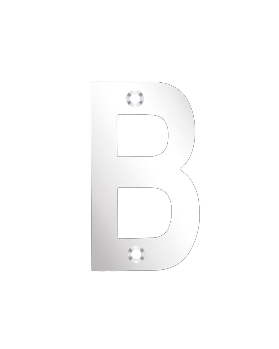 Zoo Hardware ZSNBPS75 Door Letter - B - 75mm Polished Stainless