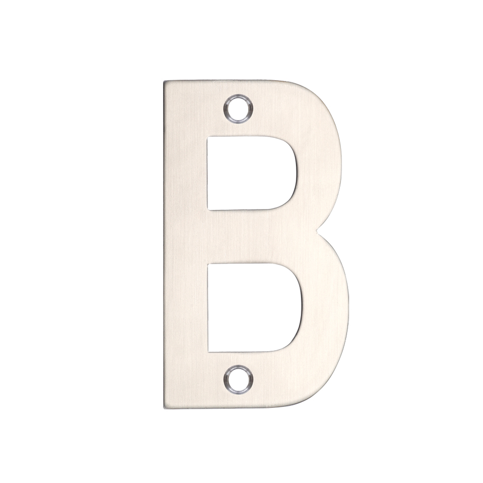 Zoo Hardware ZSNBSS75 Door Letter - B - 75mm Satin Stainless