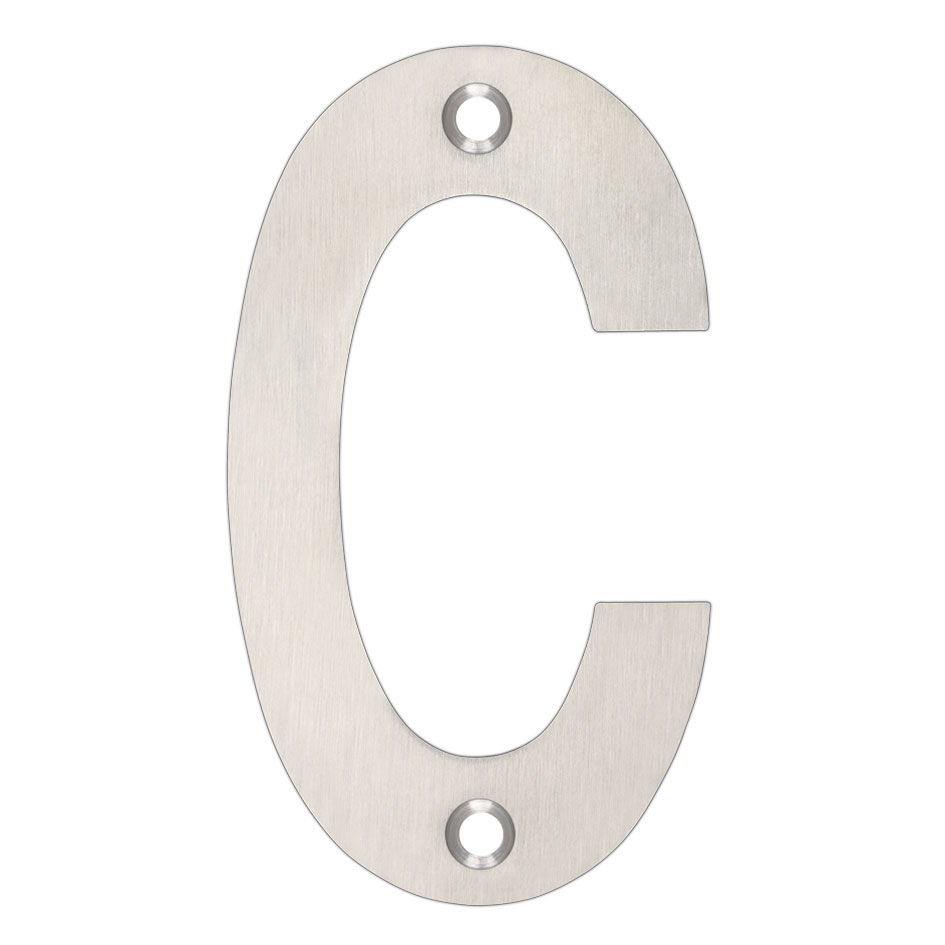 Zoo Hardware ZSNCSS Door Letter - C - 102mm Satin Stainless