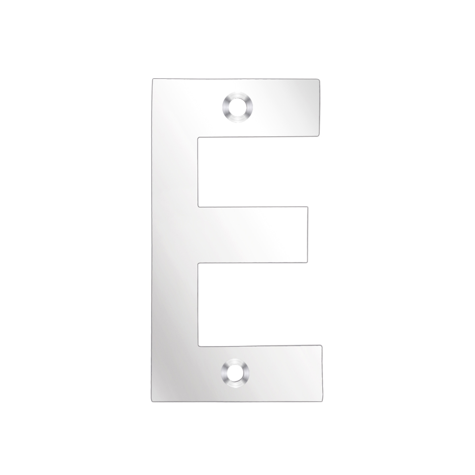 Zoo Hardware ZSNEPS75 Door Letter - E - 75mm Polished Stainless