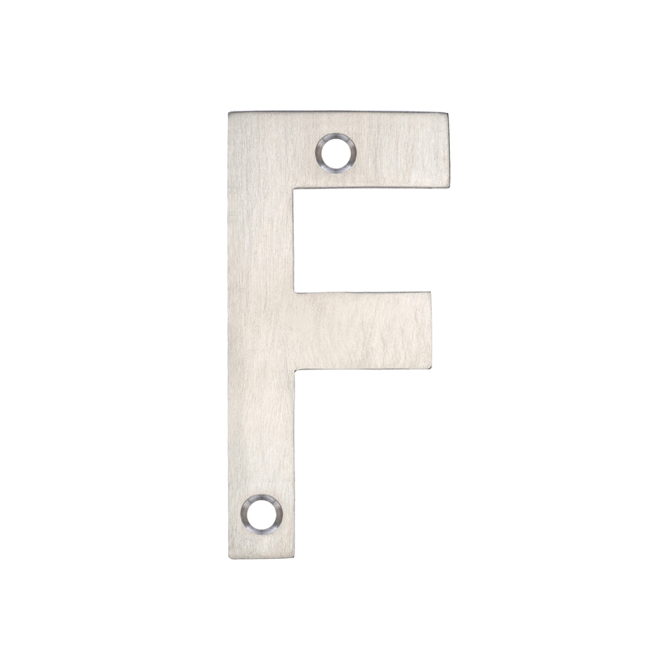 Zoo Hardware ZSNFSS75 Door Letter - F - 75mm Satin Stainless