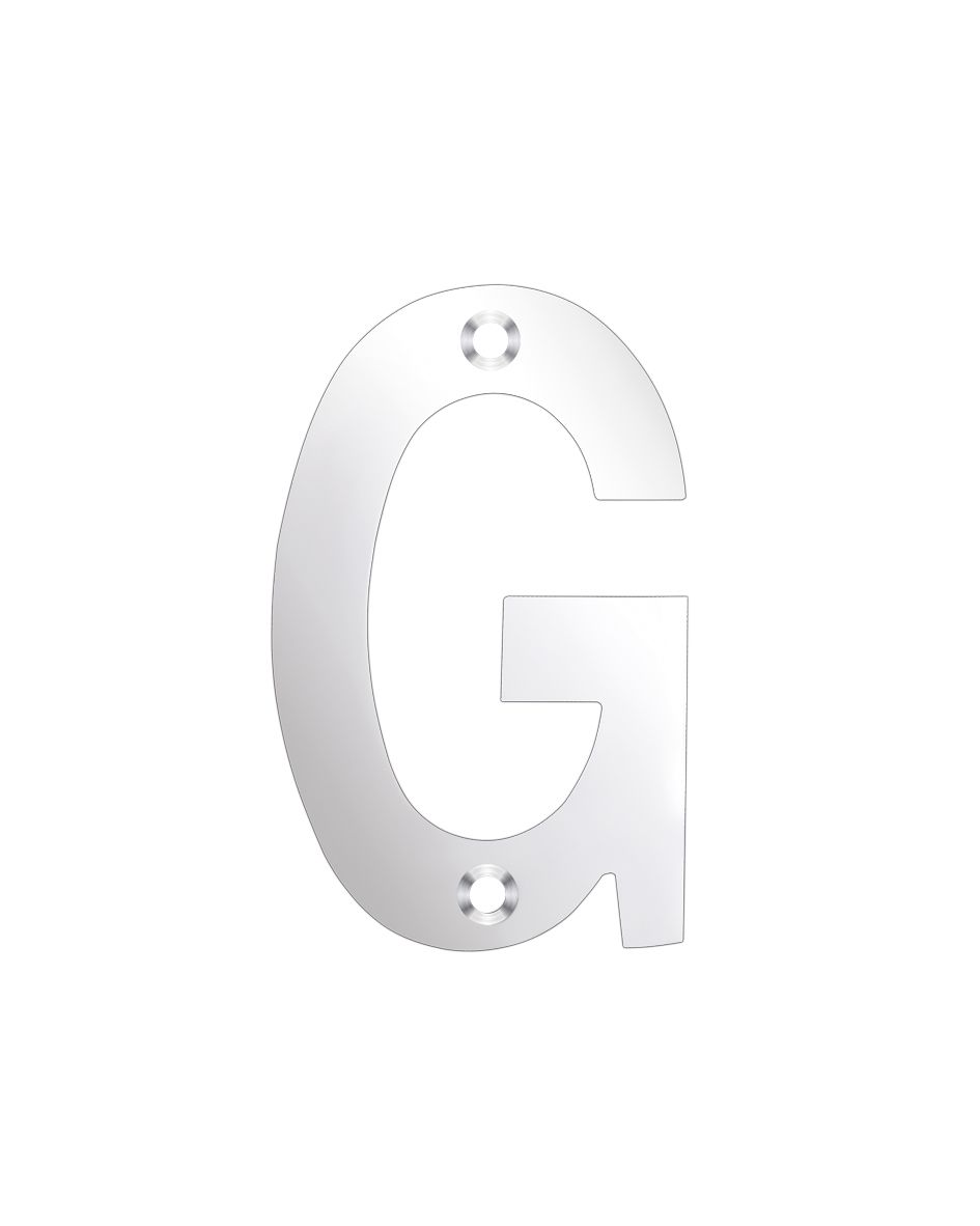 Zoo Hardware ZSNGPS75 Door Letter - G - 75mm Polished Stainless