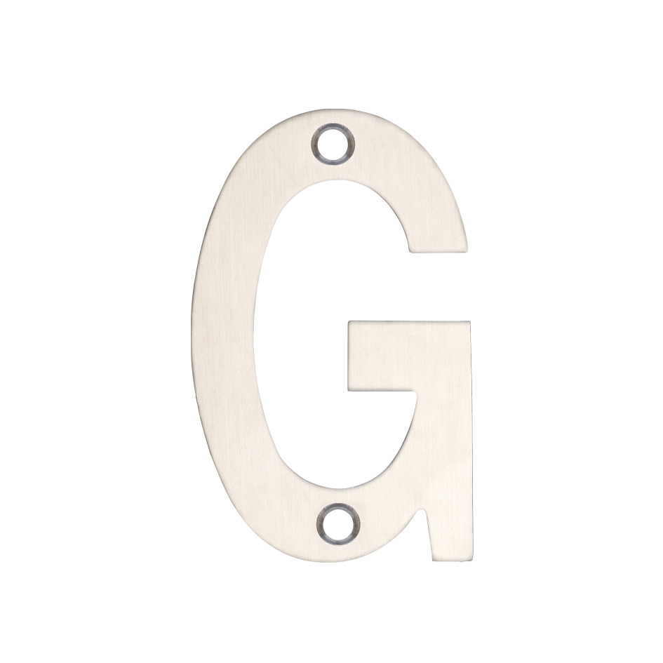 Zoo Hardware ZSNGSS75 Door Letter - G - 75mm Satin Stainless