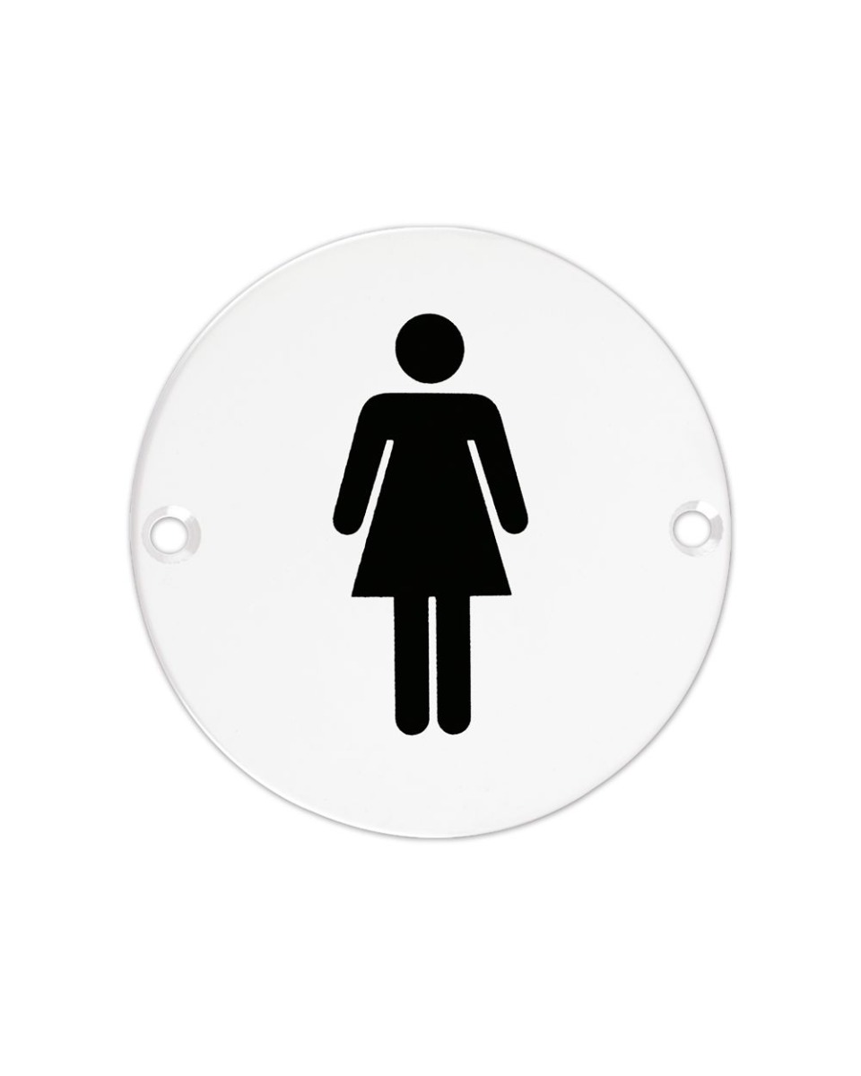 Zoo Hardware ZSS02-PCW Door Sign - Female - 76mm - Powder Coated Matt White