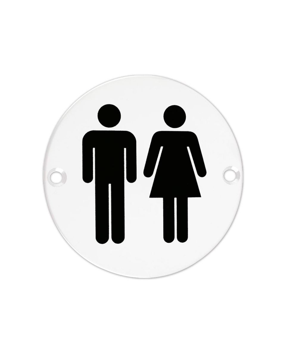 Zoo Hardware ZSS03-PCW Door Sign - UniDoor - 76mm - Powder Coated Matt White