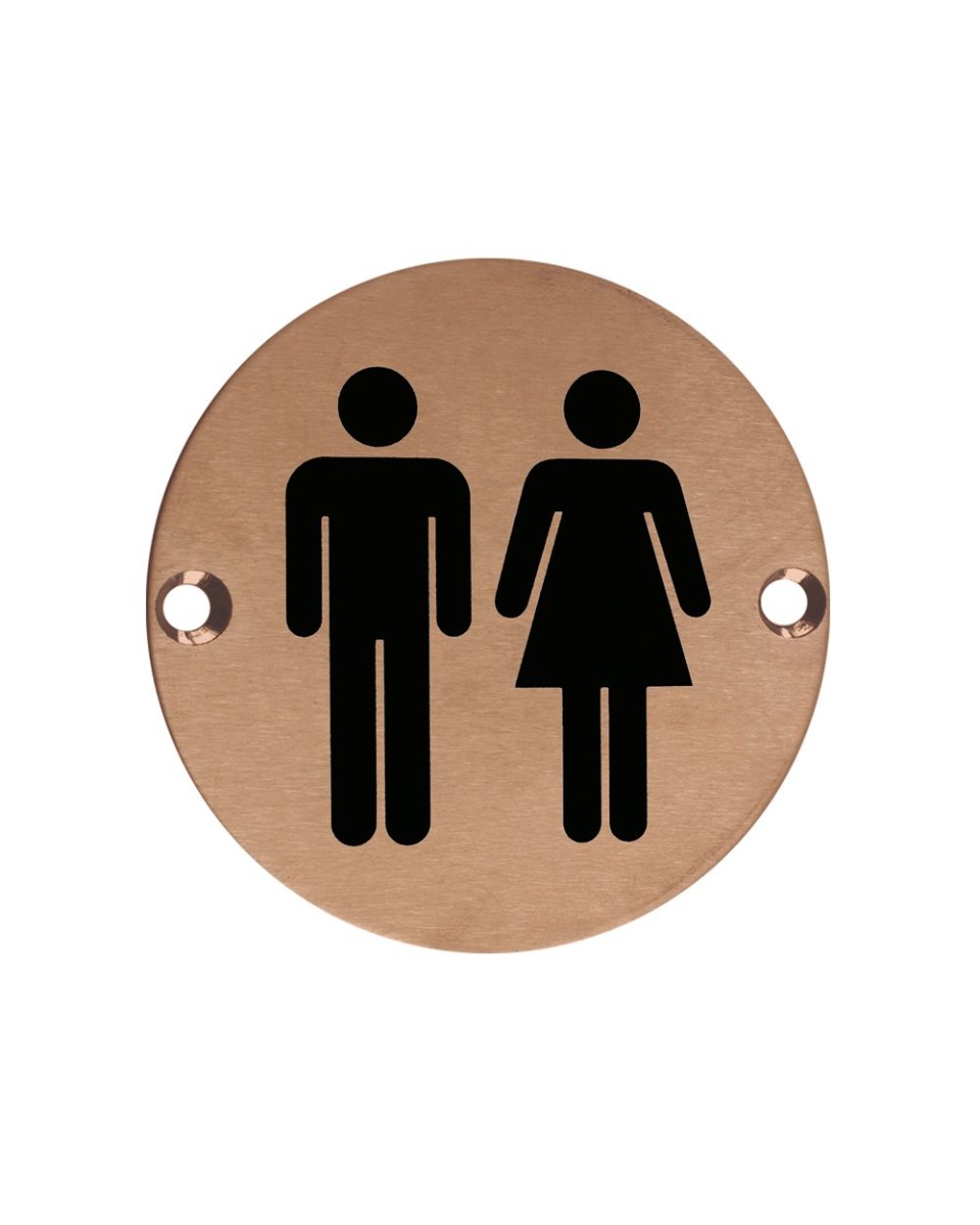 Zoo Hardware ZSS03-PVDBZ Door Sign - UniDoor - 76mm Dia PVD Bronze