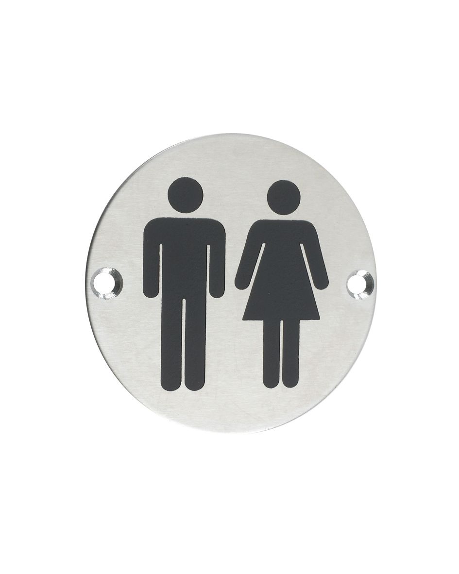 Zoo Hardware ZSS03SS Door Sign - UniDoor - 76mm dia Satin Stainless