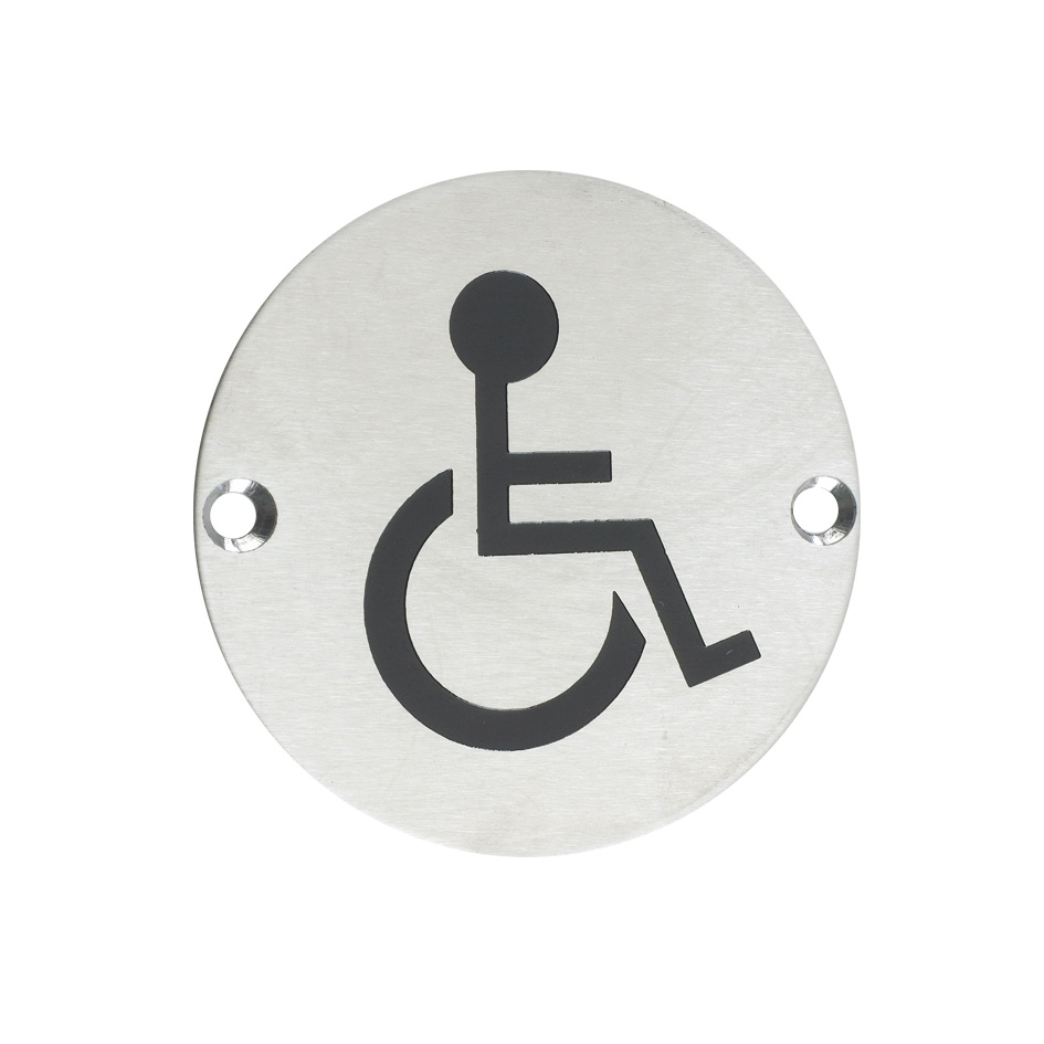 Zoo Hardware ZSS07SS Sex Symbol - Disabled - 76mm dia Satin Stainless