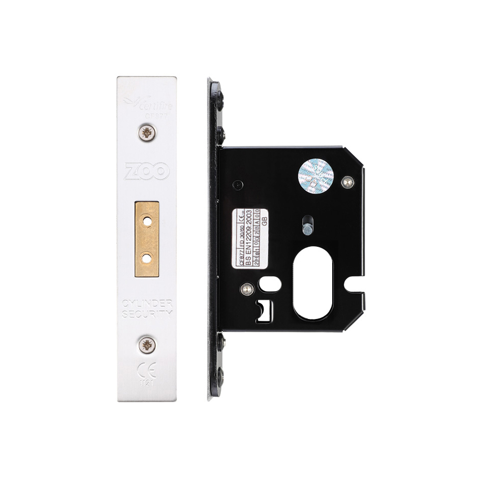 Zoo Hardware ZUKD64OPSS Oval Profile Dead Lock - 64mm C/W SSS Forend and Strike Satin Stainless