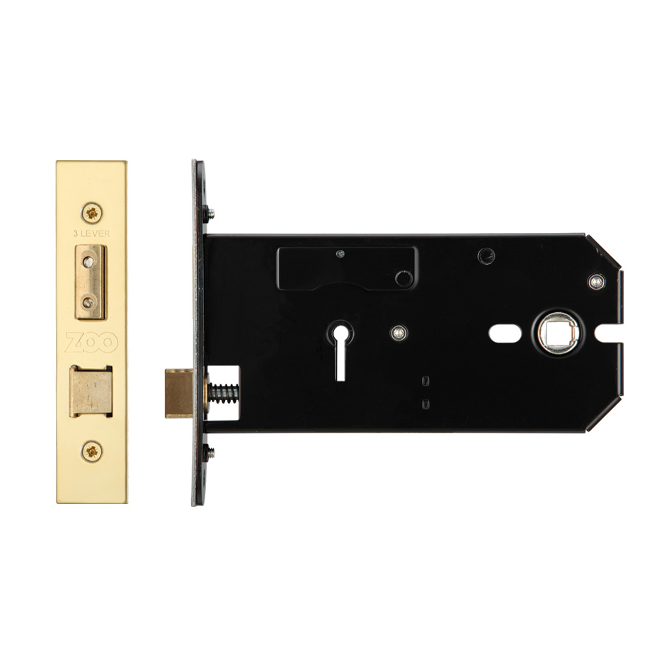 Zoo Hardware ZUKH3152PVD 3 Lever Horizontal Lock - 152mm Pvd